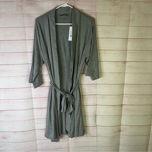 Cozy Earth NTW Gray‎ Bamboo Stretch Knit Robe Size Small